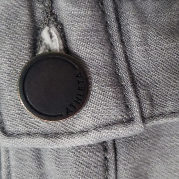 Athleta Women Sculptek Skinny Jeans 12 Gray Denim Cropped Stretchy Athleisure - Picture 4 of 15